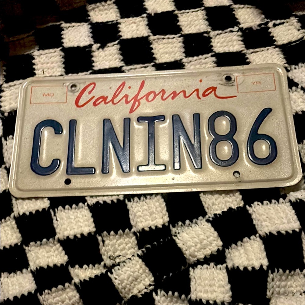 VTG CALIFORNIA VANITY PLATE